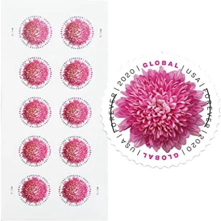 2020 Global Chrysanthemum International  First Class Forever US Postage Stamps