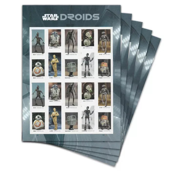 2021 Star Wars Droids Forever First Class Postage Stamps