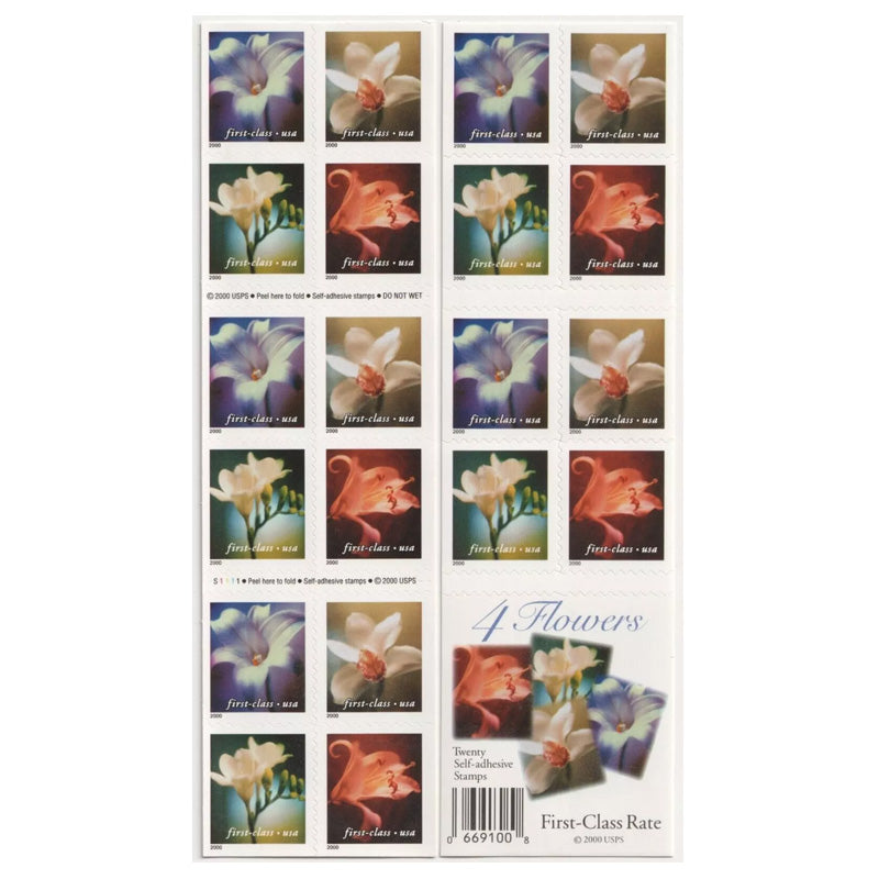 2000 34c Lilies First Class Postage Stamps