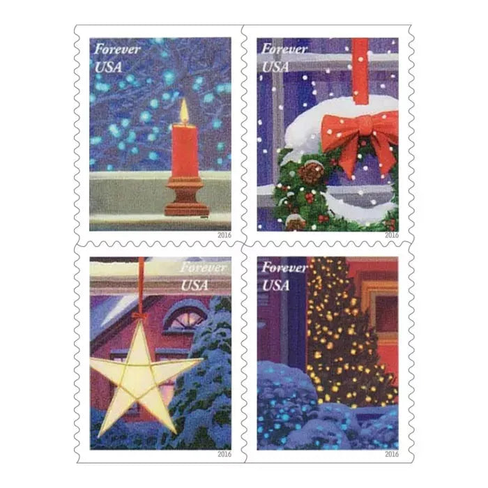 2016 Holiday Windows Forever First Class Postage Stamps