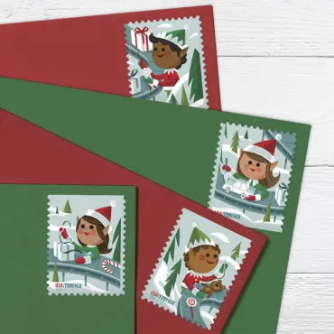 2022 Holiday Elves Forever First Class Postage Stamps