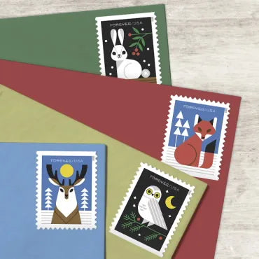 2023 Winter Woodland Animals Forever First Class Postage Stamps