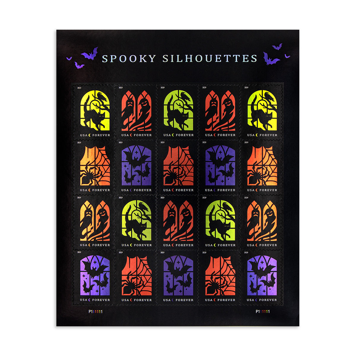 2019 Spooky Silhouettes Forever First Class Postage Stamps