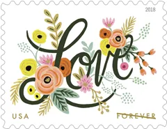 2018 Love Flourishes Forever First Class Postage Stamps